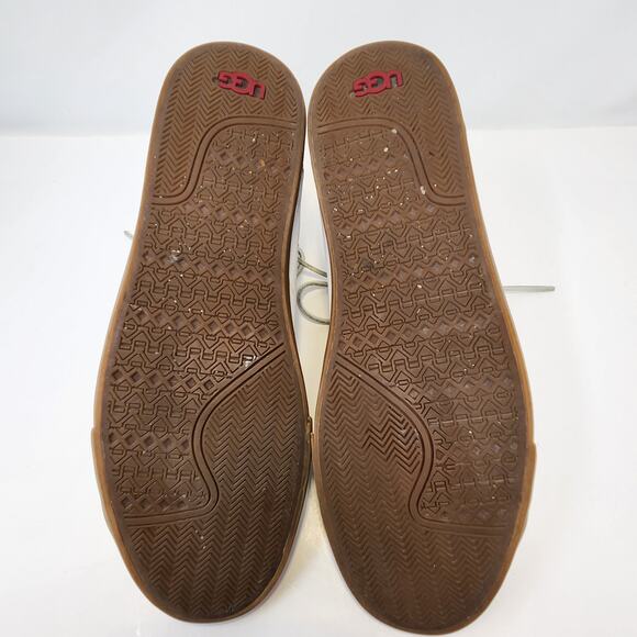 UGG Men Hoyt Luxe High Top Sneakers Size 13 White Leather Lace Up Shearling - Picture 7 of 8